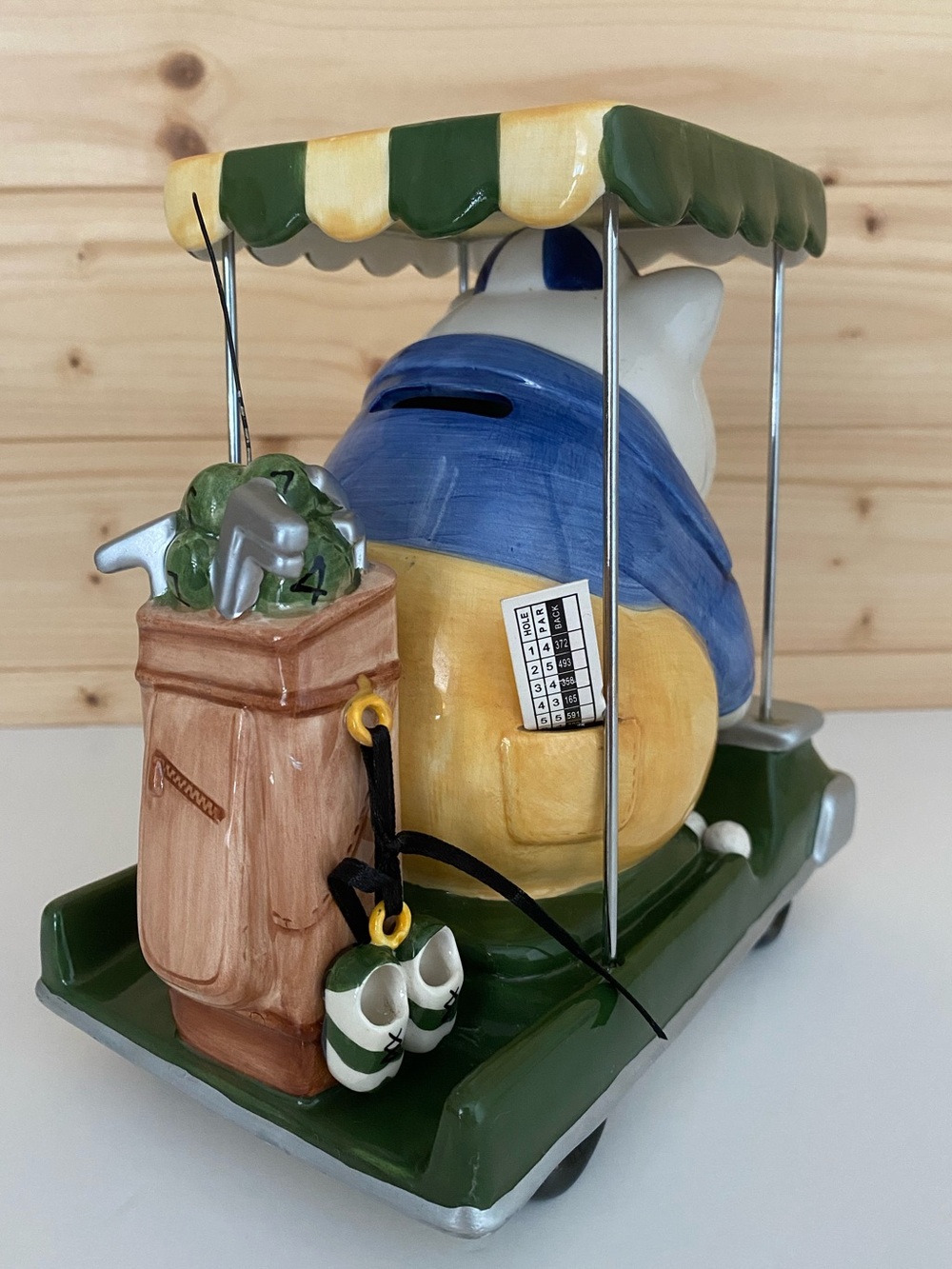 RARE Collectible Mud Pie Golf Cart Coin Piggy Bank Greens Fee Fund Golf Bank - Picture 3 of 14